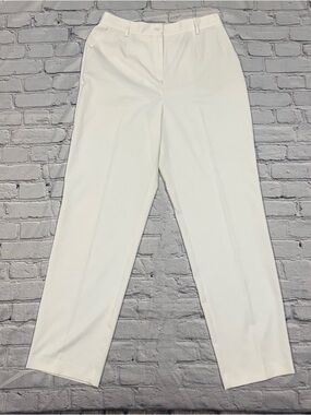 Talbots Bright White Straight-Leg Tailored Pants